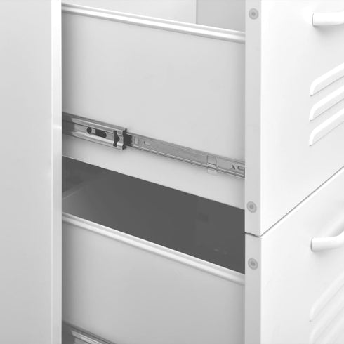 Lady Jillian -  Drawer Cabinet White 80x35x101,5 cm Steel
